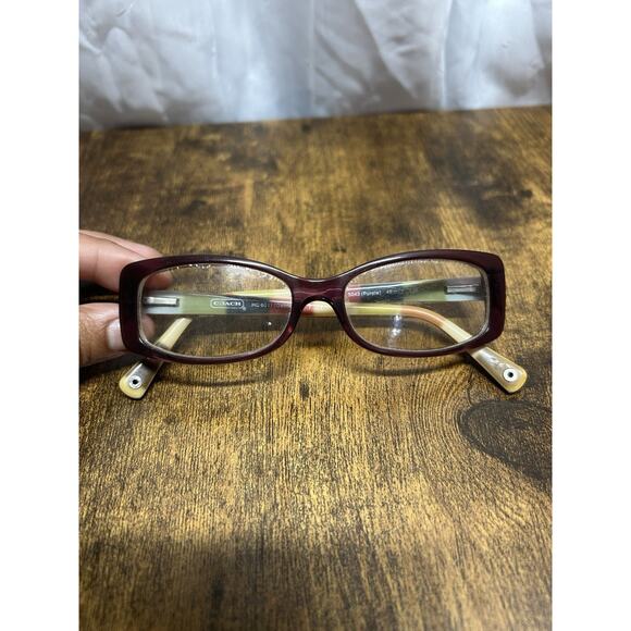 Coach Purple Rectangular Lucite Frame Glasses W Flex Temple HC6011 49 15 135 - Picture 1 of 15
